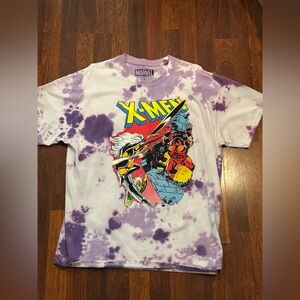 Marvel X-Men Tie-Dye Graphic T-Shirt Men’s Large Purple White NWOT